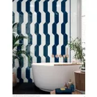 Picket /Nyíl/ Navy Blue Fényes Sima Hatszög 10X30 Tengerész Kék Fali Csempe