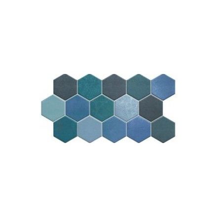  Hex Aquamarine 26,5x51 hexagon mintás járólap
