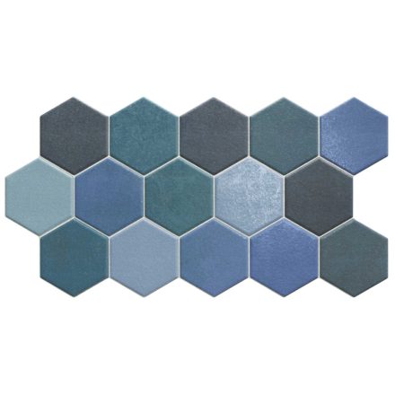  Hex Aquamarine 26,5X51 Hexagon Mintás Járólap