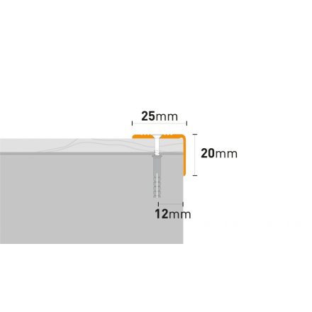  Ps2 Lépcsővédő Profil A3 Titán 1,2 M
