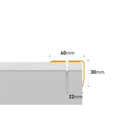  Ps8 Lépcsővédő Profil A1 Ezüst 1,2 M