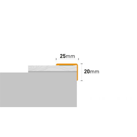  Cs2 Lépcsővédő Profil A1 Ezüst 1,2 M