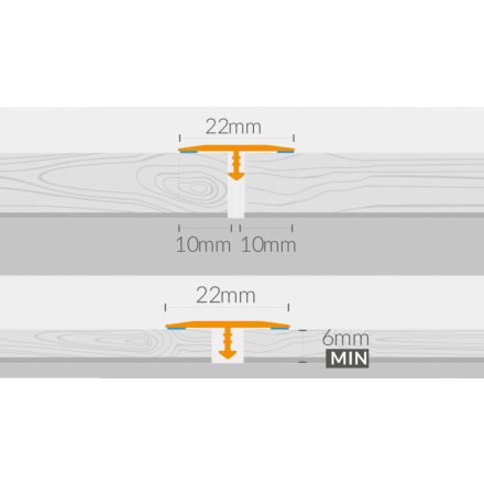  Cs22 Szintbeli Áthidaló Profil 49 Tasmanian Oak 1,86 M