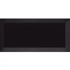 Bisel Negro Mate 10X20 Matt Fekete Fózolt Metro Csempe