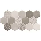Realonda Habitat Hex Ice 26,5X51 Hexagon Mintás Járólap