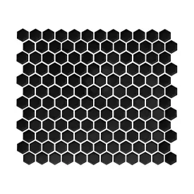 Hexagon Black Mini 30X26 Mozaikcsempe