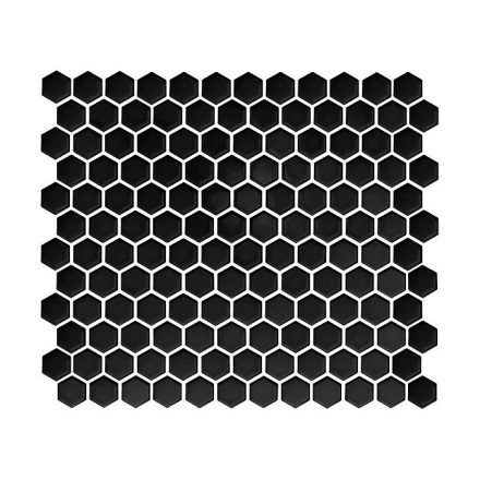 Hexagon Black Mini 30x26 mozaikcsempe