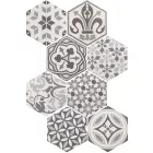 Equipe  HEXATILE 17,5X20 HEXATILE HARMONY B&W 17,5X20 Matt