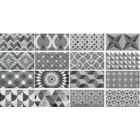 Equipe  METRO 7,5X15 METRO PATCHWORK B&W 7,5X15 Fényes