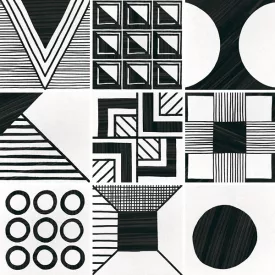 Equipe  CAPRICE 20X20 PATCHWORK B&W 20X20 Matt