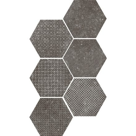 Equipe Coralstone Hexagon Melange Black 29,2X25,4 Eq-10D