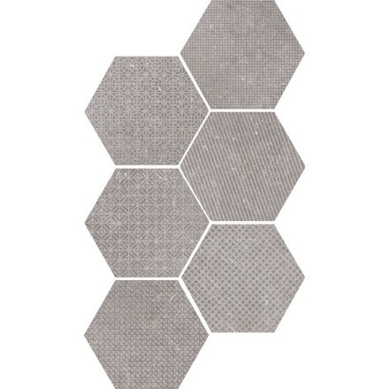 Equipe Coralstone Hexagon Melange Grey 29,2x25,4