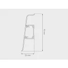 Ajánlott Műanyag Víz És Ütésálló Szegélyléc 2500 x 26 x 70 mm