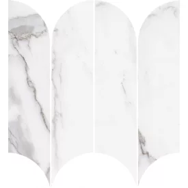   Ragno Incanto Statuario Venato Glossy Mosaico Ventaglio R9Cf 281X310  