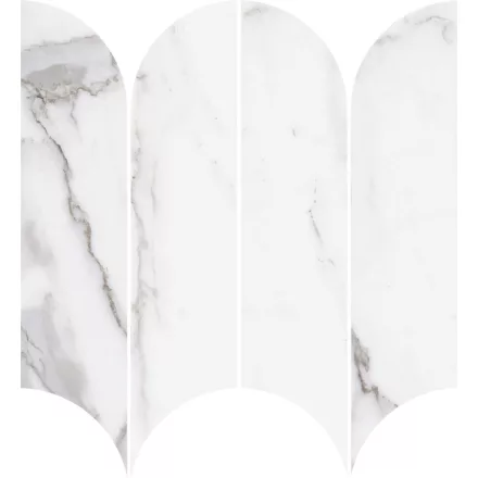 Ragno Incanto Statuario Venato Glossy Mosaico Ventaglio R9Cf 281X310  