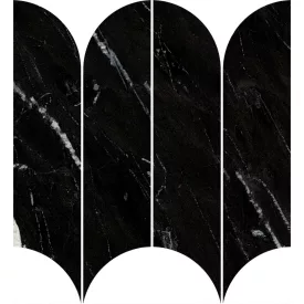   Ragno Incanto Sky Black Glossy Mosaico Ventaglio R9Cj 281X310  