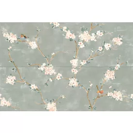 Ragno Mixed Decoro Fiore Di Pesco Verde Touch Rc5L 400X1200 