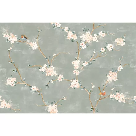 Ragno Mixed Decoro Fiore Di Pesco Verde Touch Rc5L 400X1200 