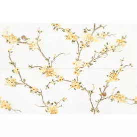   Ragno Mixed Decoro Fiore Di Pesco Bianco Touch Rc5N 400X1200 