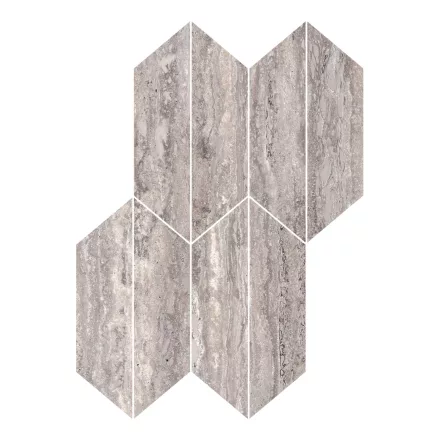 Ragno Travertino Vein Titanio Mosaico Losanga Rt Rcla 294X407  