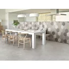 Unicom Starker Icon Bone White Esagono 21X18,2 Porceláncsempe