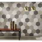 Unicom Starker Icon Taupe Back Esagono 21X18,2 Porceláncsempe